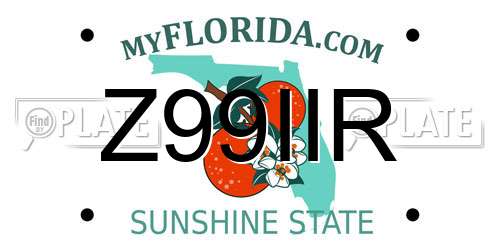 Z99IIR Florida License Plate