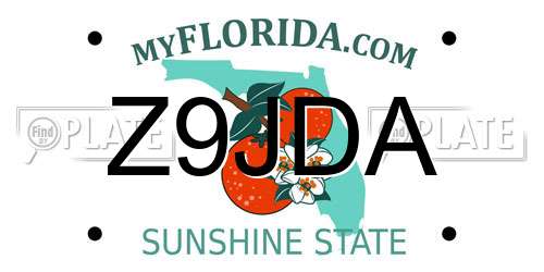 Z9JDA Florida License Plate