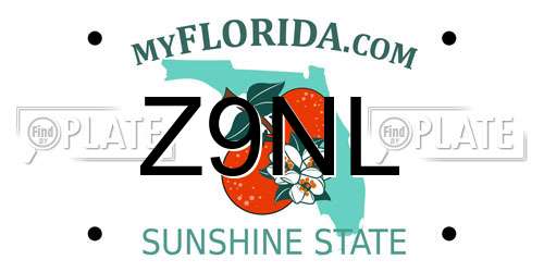 Z9NL Florida License Plate