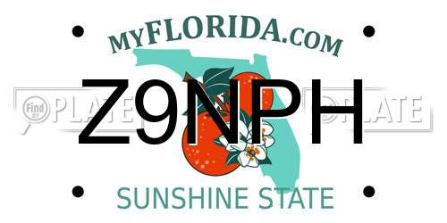 Z9NPH Florida License Plate