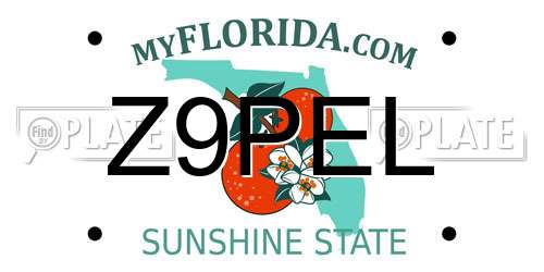 Z9PEL Florida License Plate