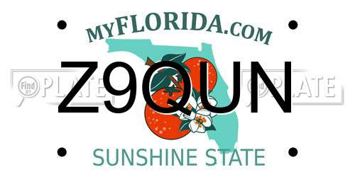 Z9QUN Florida License Plate