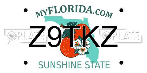 Z9TKZ Florida License Plate