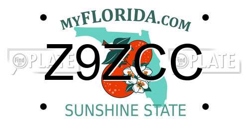 Z9ZCC Florida License Plate