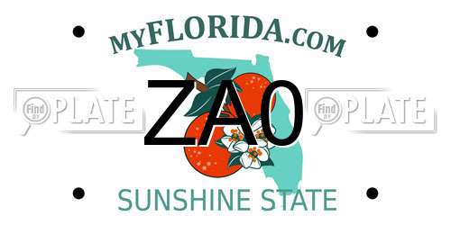 ZA0 Florida License Plate