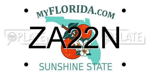 ZA22N Florida License Plate