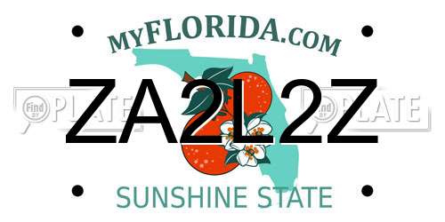 ZA2L2Z Florida License Plate