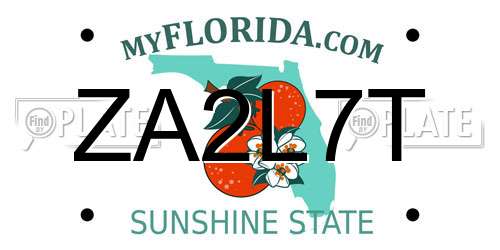 ZA2L7T Florida License Plate