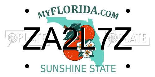 ZA2L7Z Florida License Plate