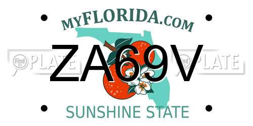 ZA69V Florida License Plate