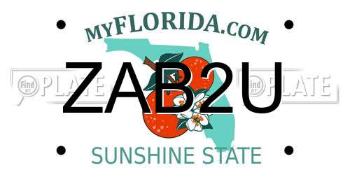 ZAB2U Florida License Plate