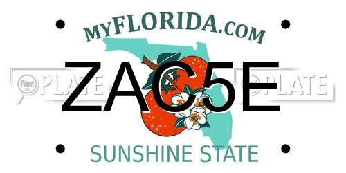 ZAC5E Florida License Plate