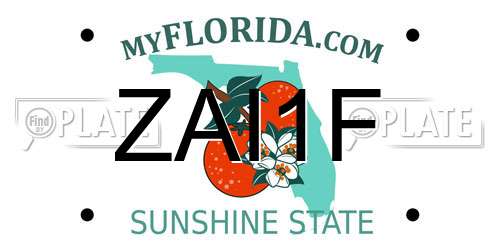 ZAI1F Florida License Plate