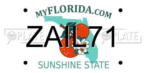 ZAIL71 Florida License Plate