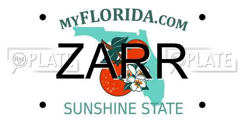 ZARR Florida License Plate