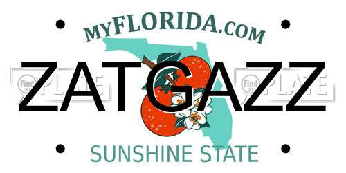 ZATGAZZ Florida License Plate