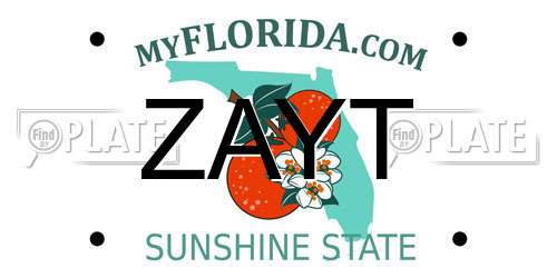 ZAYT Florida License Plate