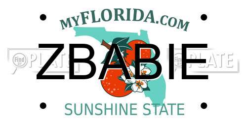 ZBABIE Florida License Plate