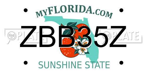 ZBB35Z Florida License Plate