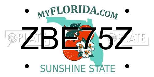 ZBE75Z Florida License Plate