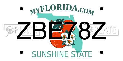 ZBE78Z Florida License Plate