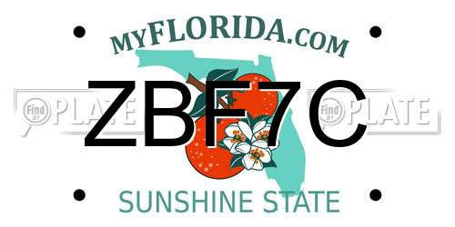 ZBF7C Florida License Plate
