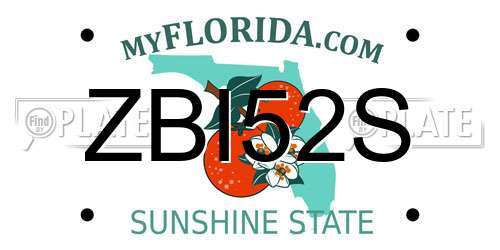 ZBI52S Florida License Plate