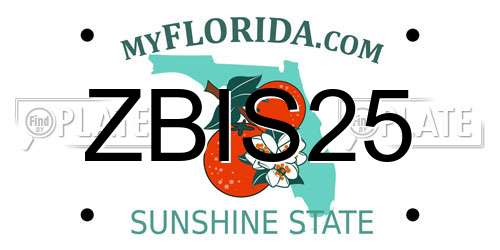 ZBIS25 Florida License Plate