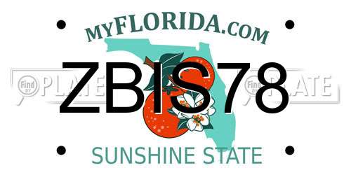 ZBIS78 Florida License Plate