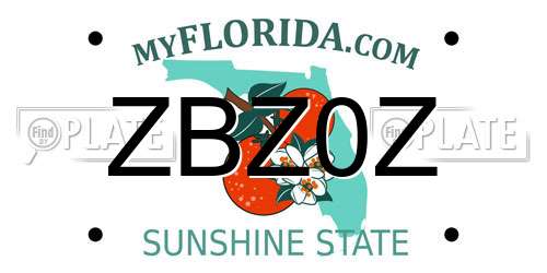 ZBZ0Z Florida License Plate
