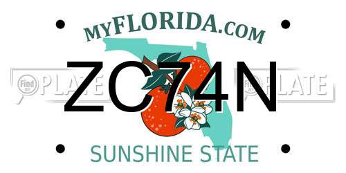 ZC74N Florida License Plate