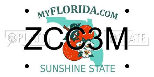ZCC3M Florida License Plate