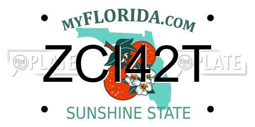 ZCI42T Florida License Plate