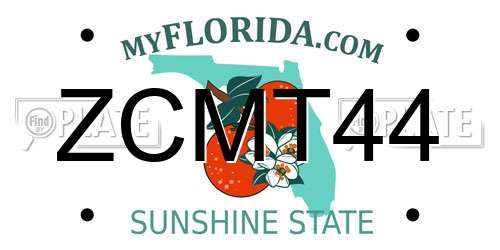 ZCMT44 Florida License Plate