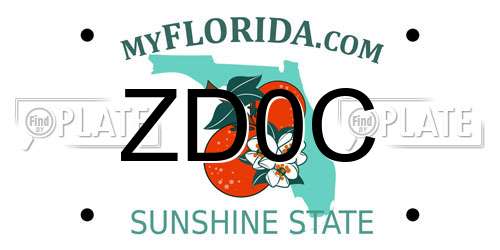 ZD0C Florida License Plate