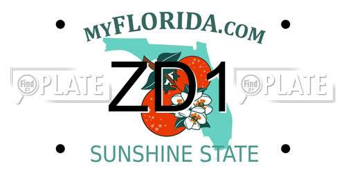 ZD1 Florida License Plate