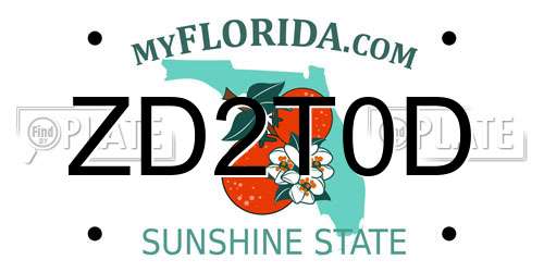 ZD2T0D Florida License Plate