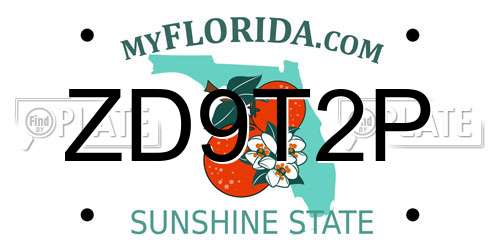 ZD9T2P Florida License Plate