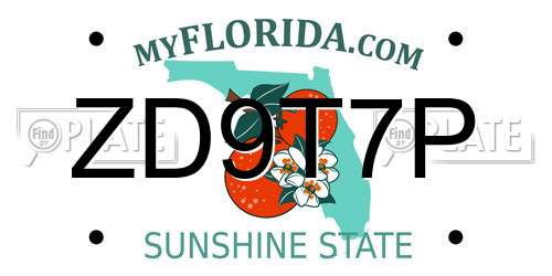ZD9T7P Florida License Plate