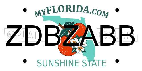 ZDBZABB Florida License Plate