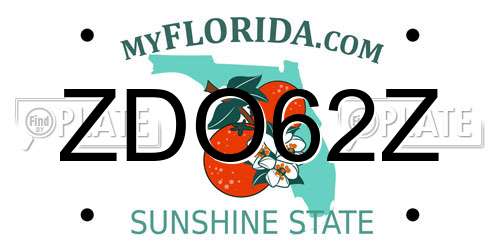 ZDO62Z Florida License Plate