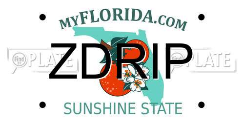 ZDRIP Florida License Plate