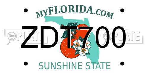 ZDT700 Florida License Plate