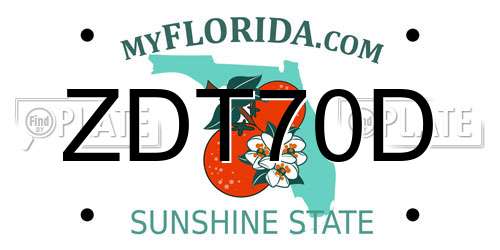ZDT70D Florida License Plate