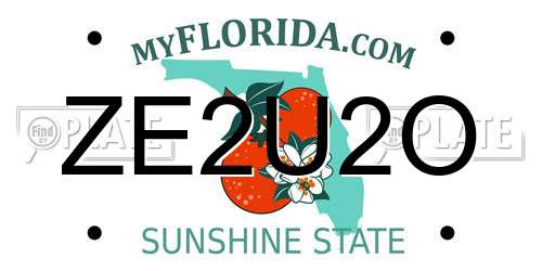 ZE2U2O Florida License Plate