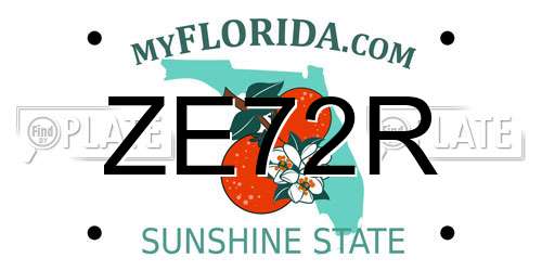 ZE72R Florida License Plate