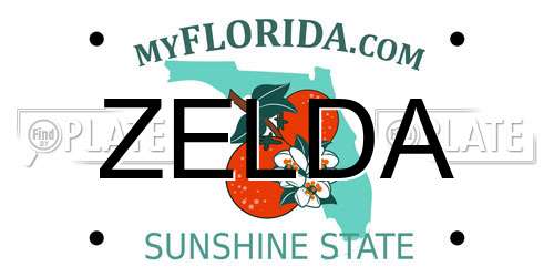 ZELDA Florida License Plate