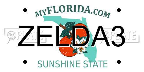 ZELDA3 Florida License Plate
