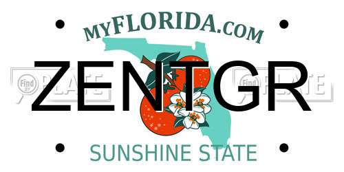 ZENTGR Florida License Plate