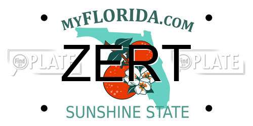 ZERT Florida License Plate